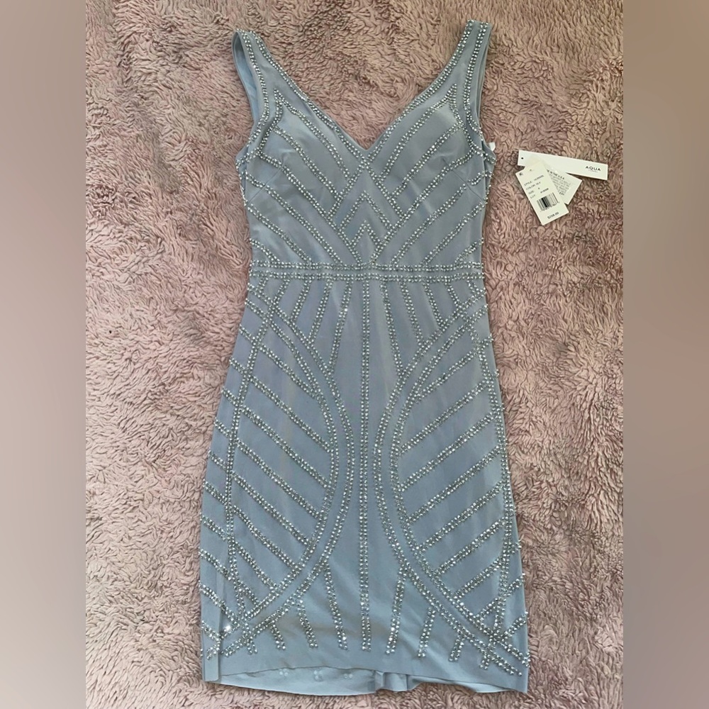 Silver sequence Aqua brand cocktail dress